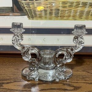 Glass Vintage (Three Candle) Candelabra